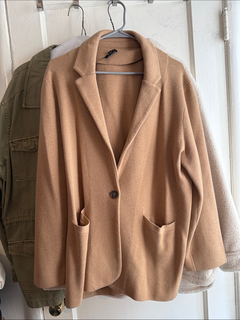 Jcrew Women’s Camel Single-Button Blazer Jacket